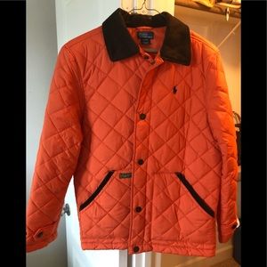 SOLD!! RL POLO Orange Coat w/Corduroy Brown Collar